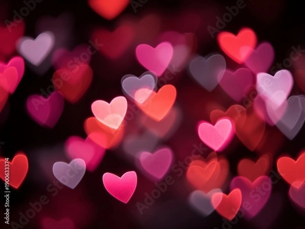 Obraz Romantic Heart Bokeh Background