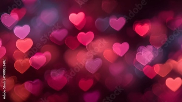 Obraz Romantic Heart Bokeh Background