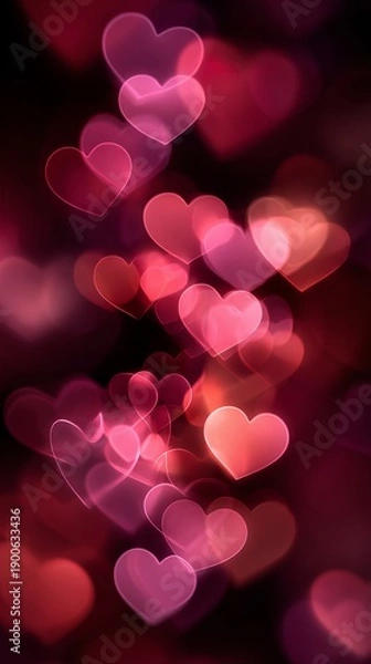 Obraz Romantic Heart Bokeh Background