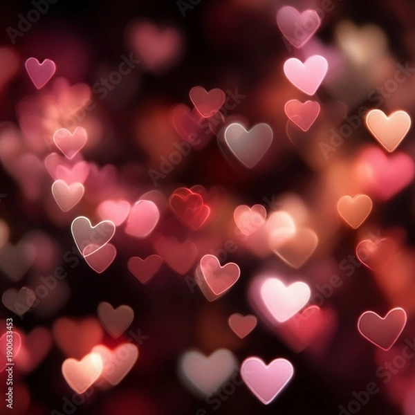 Obraz Romantic Heart Bokeh Background