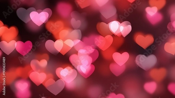 Obraz Romantic Heart Bokeh Background