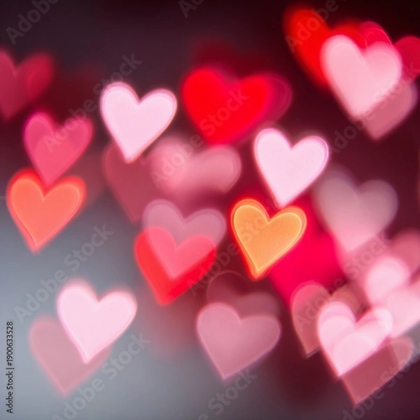 Obraz Romantic Heart Bokeh Background