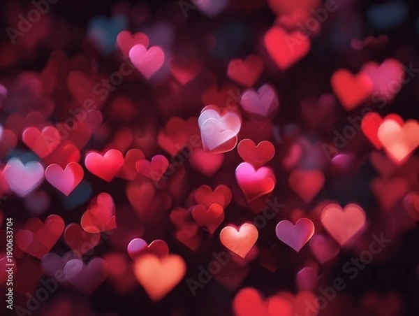 Obraz Romantic Heart Bokeh Background