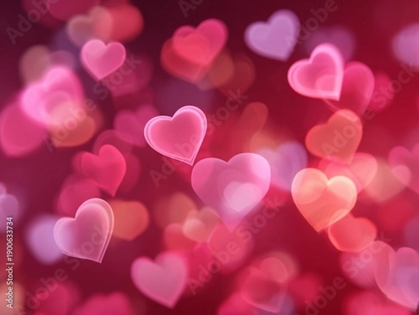 Obraz Romantic Heart Bokeh Background