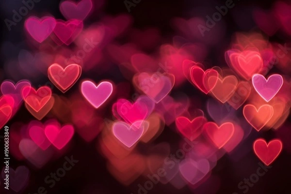 Obraz Romantic Heart Bokeh Background