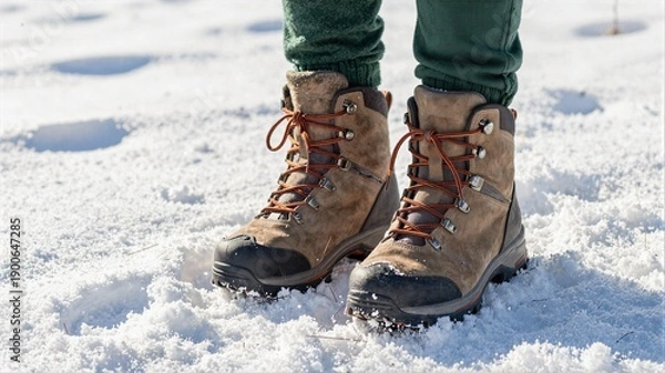 Obraz walking in snow