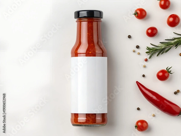 Obraz Sauce bottle mockup, editable label