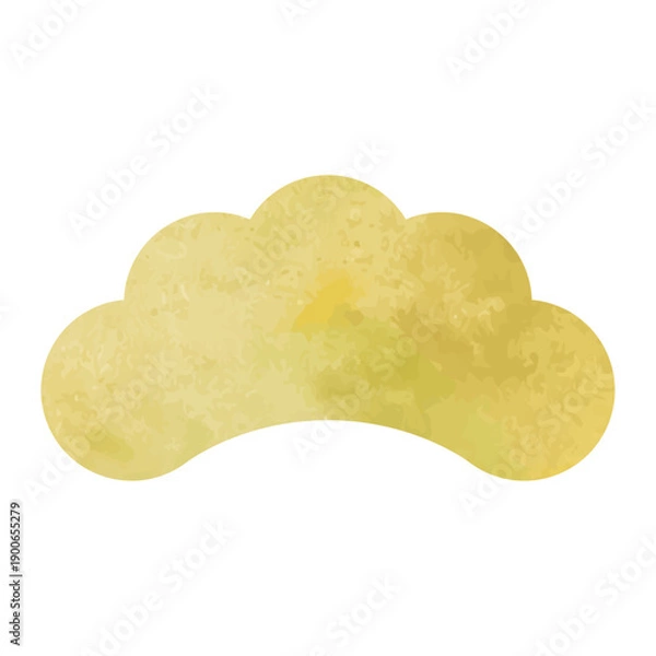 Obraz 高級感のある水彩、金色の松のイラスト　ベクター　フレーム　アイコン　手描き　和柄　年賀状　透過背景　コピースペース　ゴールド　タイトル　　テクスチャー