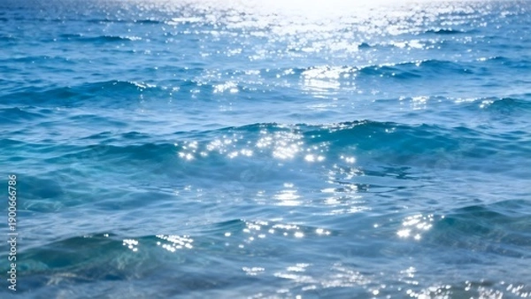 Fototapeta SunlitOceanWaves