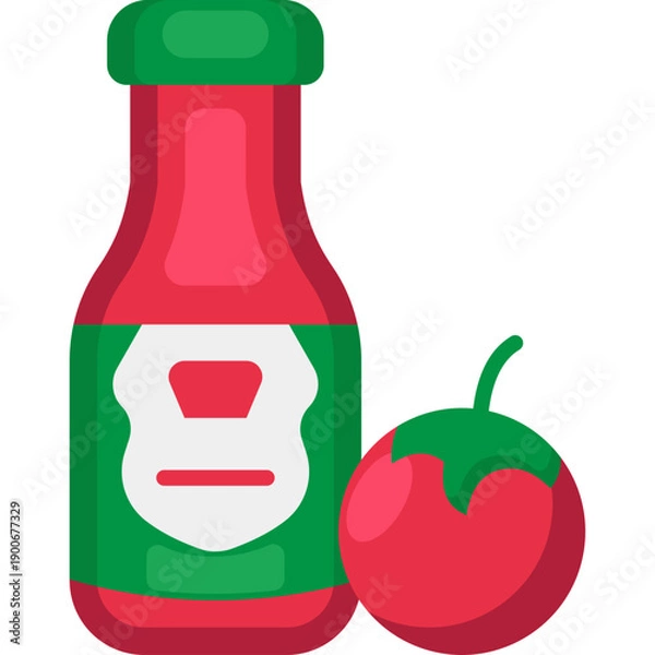 Obraz Tomato Sauce Flat Icon
