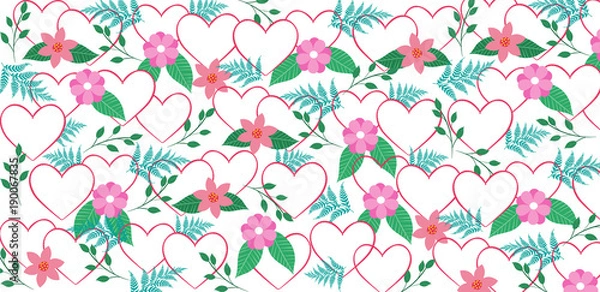 Fototapeta Valentine's pattern