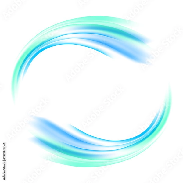 Fototapeta Vector abstract blue circle. Banner, flyer or Logo design template .