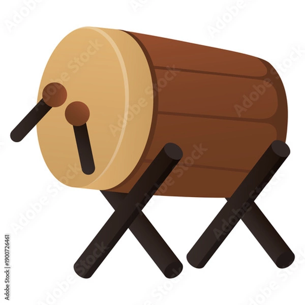 Obraz Bedug Drum Illustration