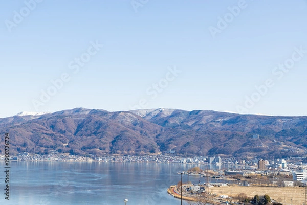 Obraz 冬の諏訪湖