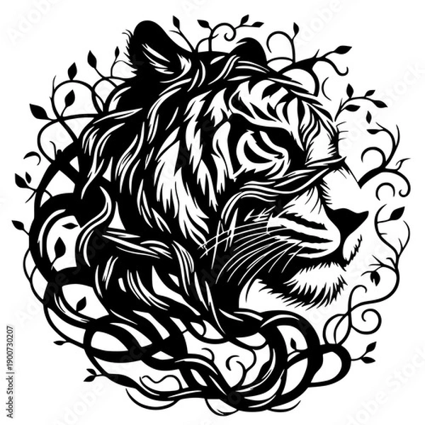 Obraz Jungle tiger silhouette