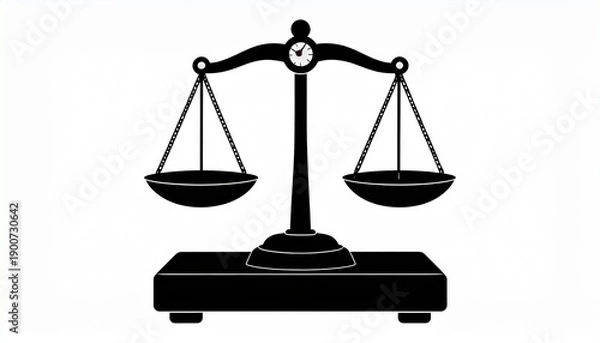 Fototapeta Weight scale silhouette vector art