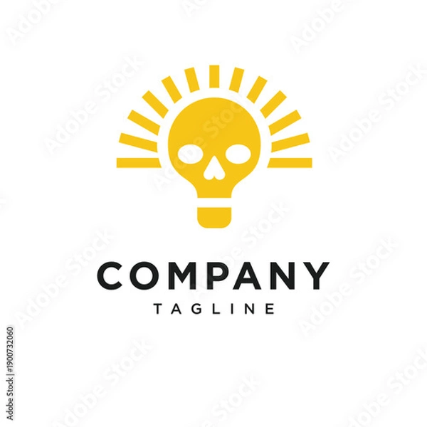 Obraz Skull Lamp Die Logo Icon Vector