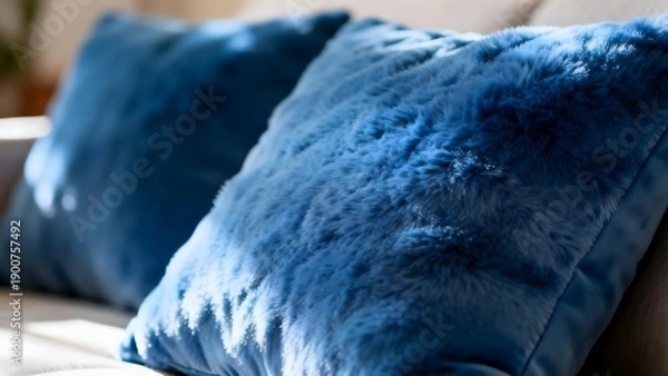 Obraz BlueFuzzyPillowsOnCouch
