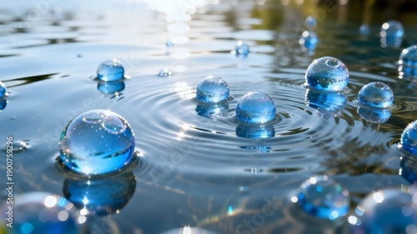 Obraz BlueBubblesOnWater