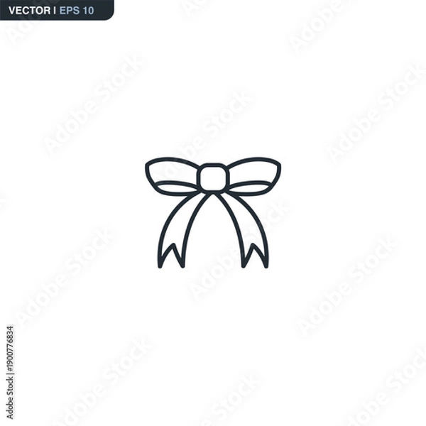 Obraz Bow, linear style sign for mobile concept and web design