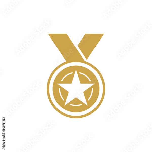 Obraz Simple star medal illustration vector