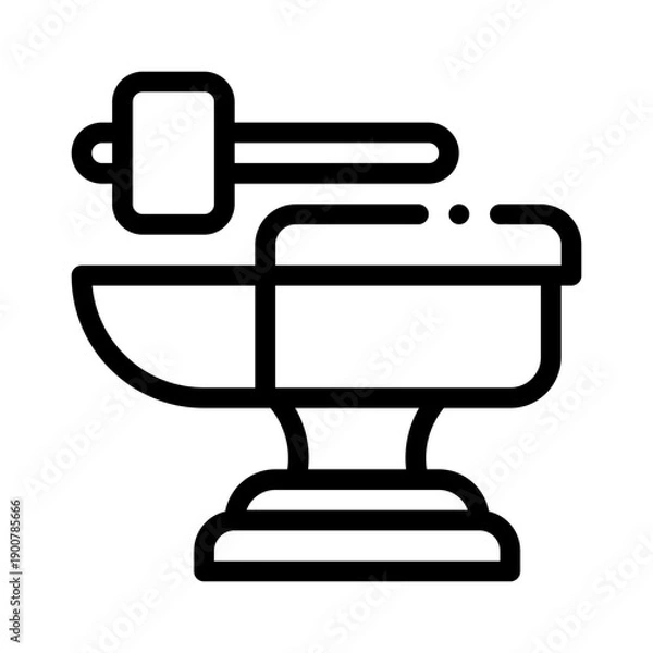Obraz anvil line icon