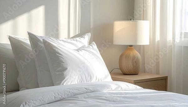 Obraz Bed lamp room