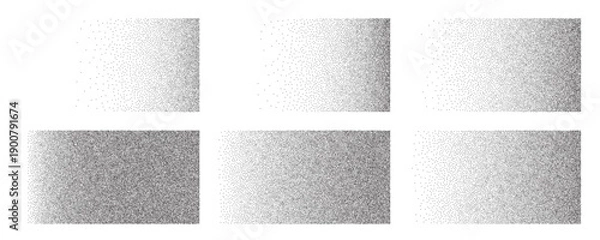 Obraz Noise grain gradient background, dot pattern spray effect set