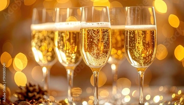 Obraz Champagne glasses celebration
