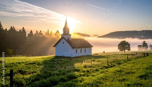 Obraz Church dawn scene