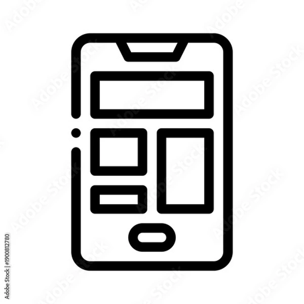 Obraz appwireframe line icon