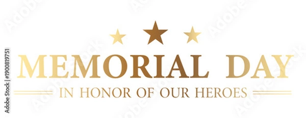 Obraz Memorial Day USA Logo