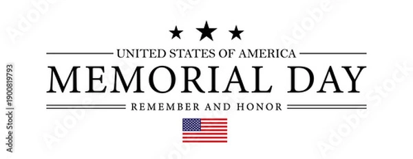Obraz Memorial Day USA Logo