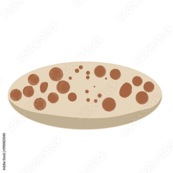 Obraz flour bread isolated on white background