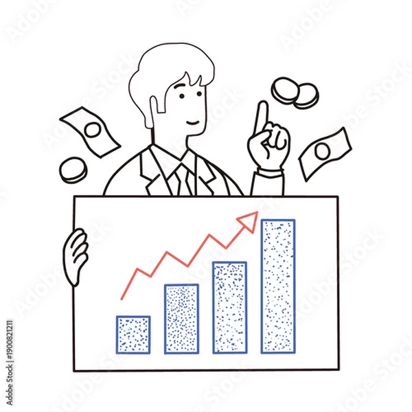 Obraz business people with graph
