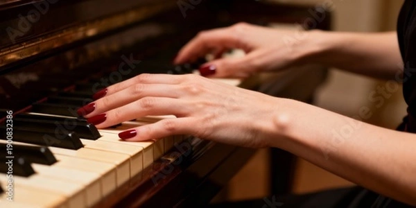 Obraz Woman's hands playing the piano