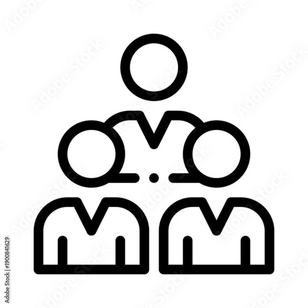Obraz team line icon