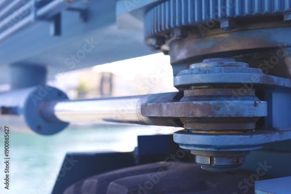 Obraz Close Up Industrial Marine Mechanical Coupling