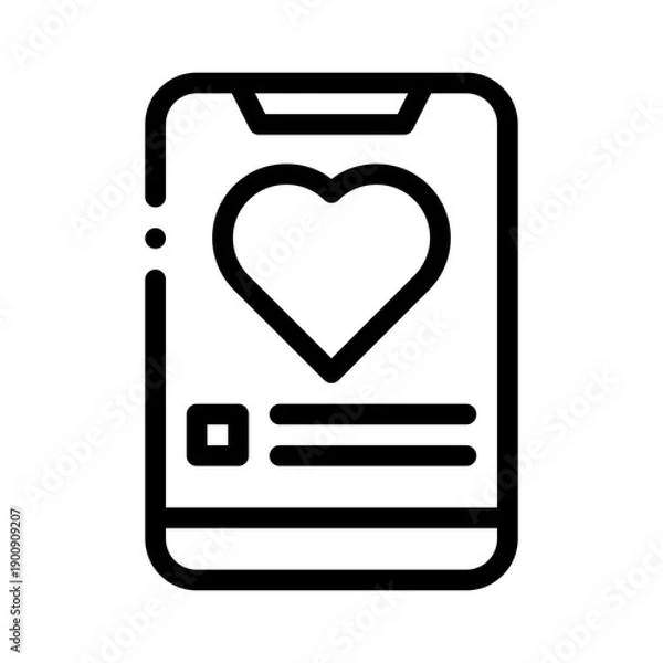 Obraz likes line icon