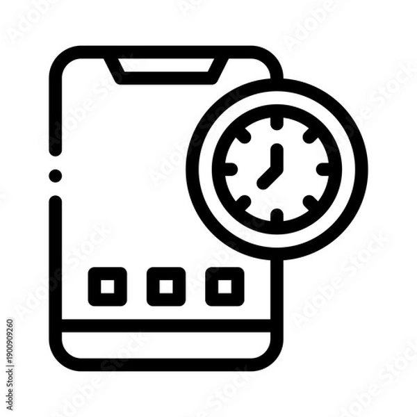 Obraz screentime line icon