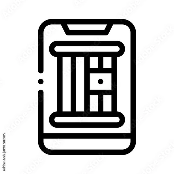 Obraz trapped line icon