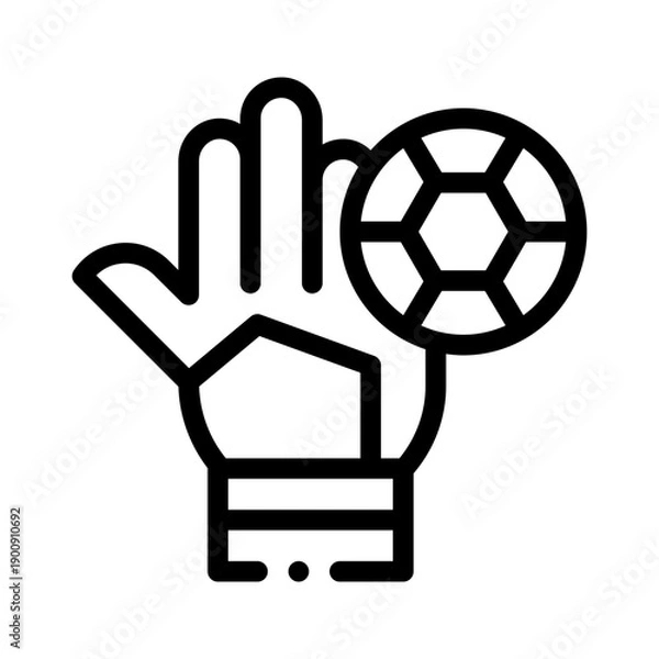 Obraz goalkeeper line icon