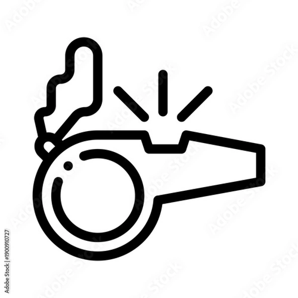 Obraz referee line icon