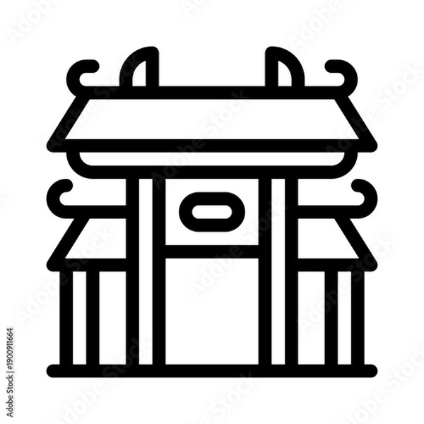 Obraz Chinatown line icon