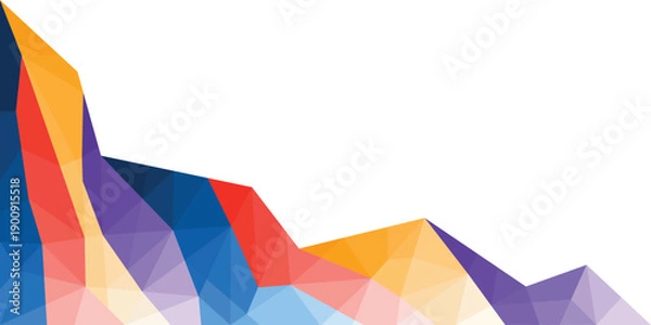Obraz colorful gradient abstract polygon background