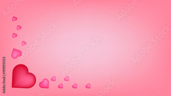 Obraz pink background with hearts