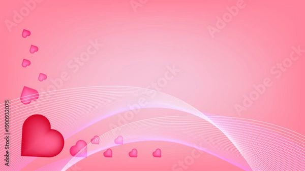 Fototapeta pink valentine background