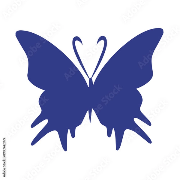 Obraz Butterfly silhouette vector