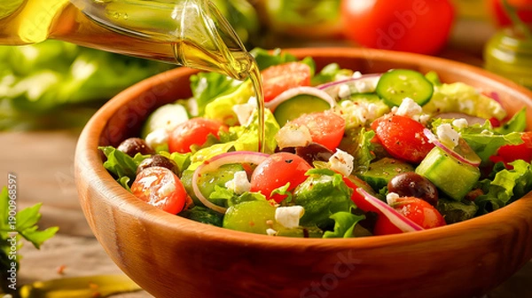 Fototapeta fresh vegetable salad