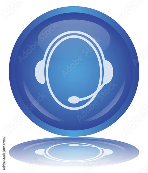 Fototapeta “Contact” Button (Helpdesk - Customer Service - SOS - Vector)
